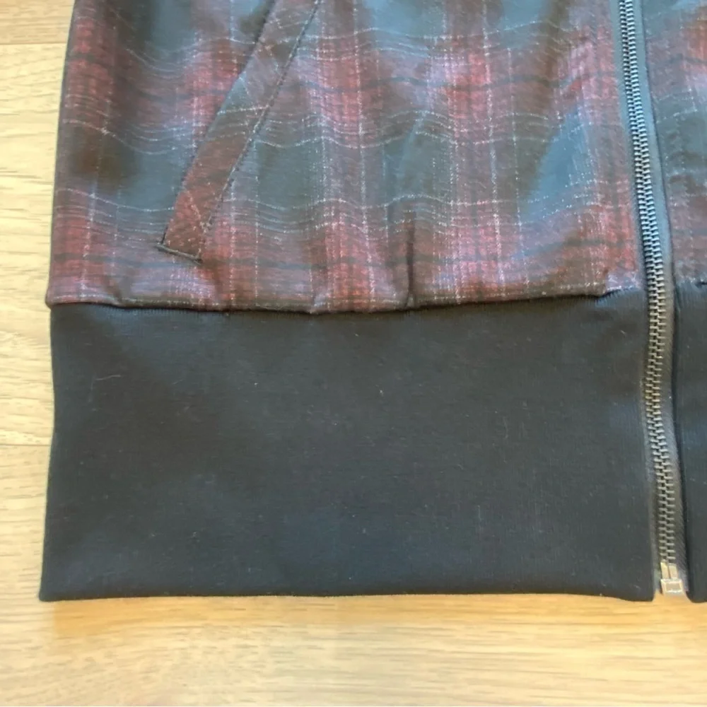Liverpool Red & Black Plaid Bomber Jacket
